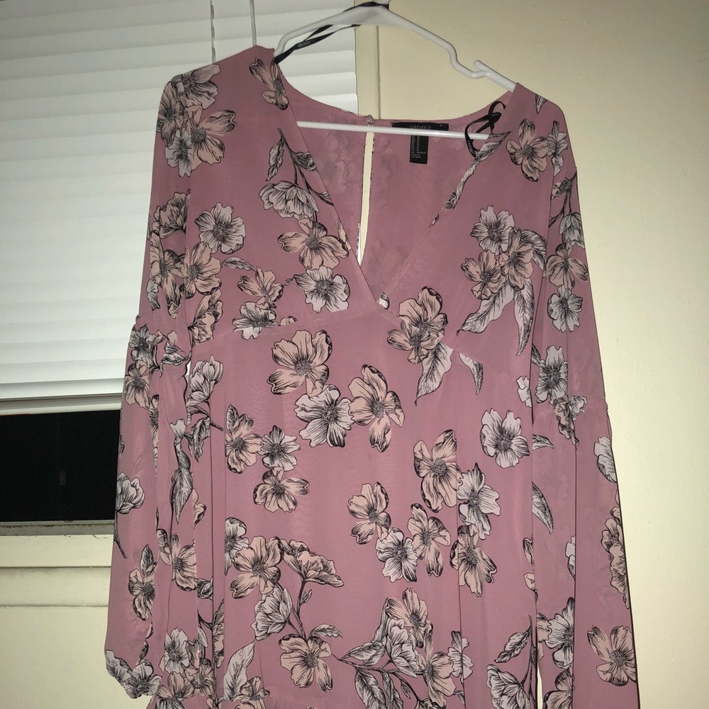 Pink floral dress